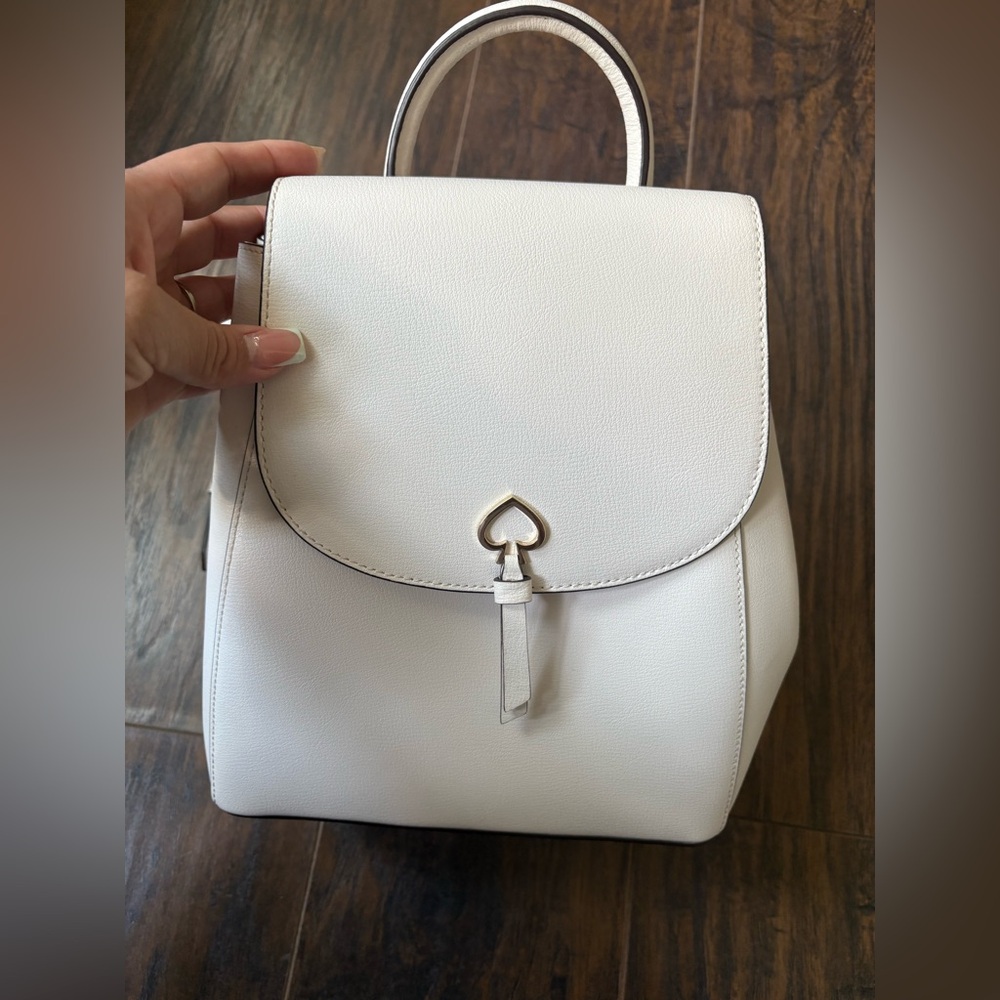 Kate Spade Cream Leather Backpack